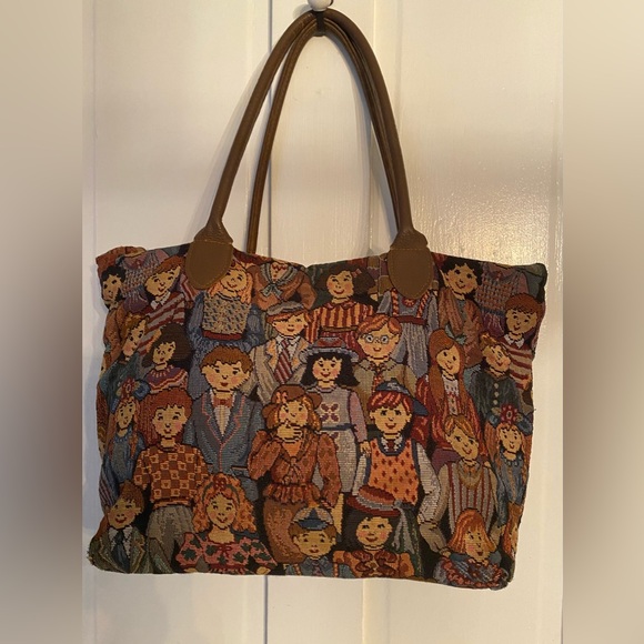 unbranded Handbags - VTG Children of the World Tapestry Tote Bag schoolteacher